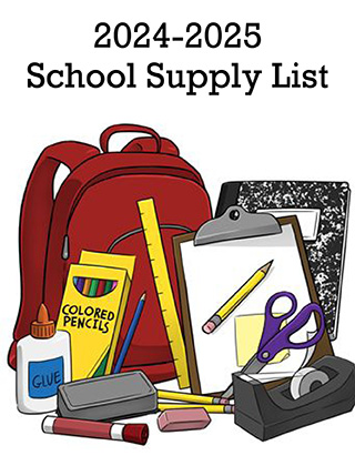  2024-2025 School Supply List